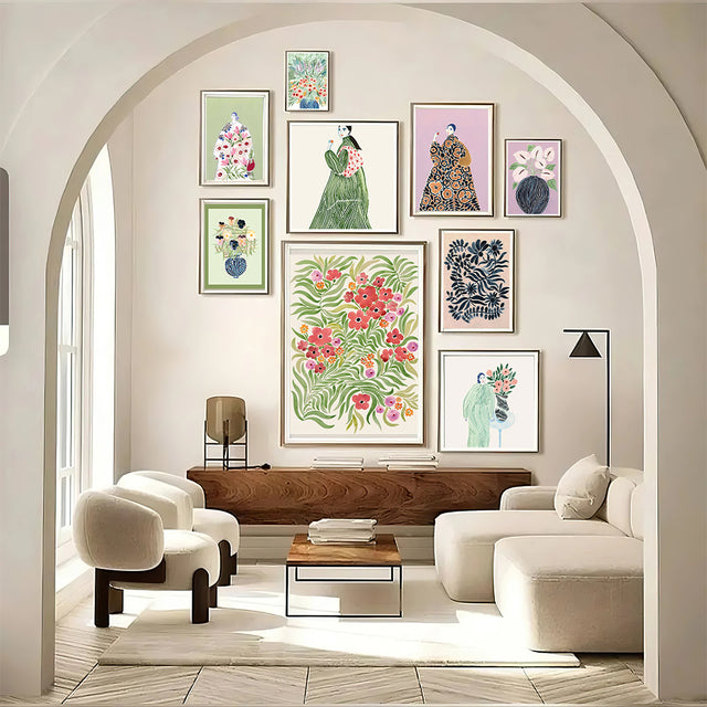 morandi canvas wall decorative painting in the living room