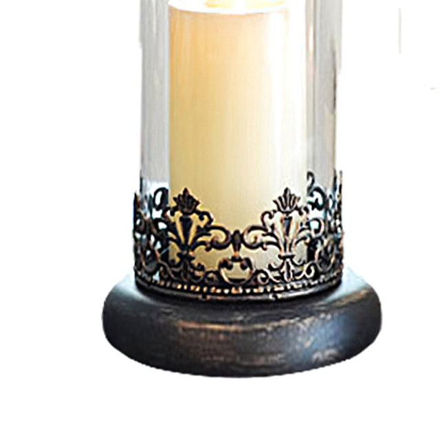 moroccan style ironwork perfumed candle holder details