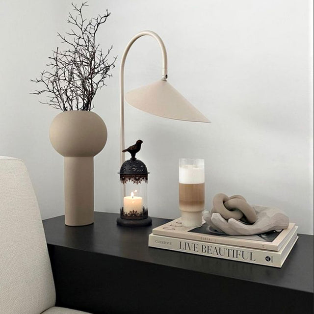 moroccan style ironwork perfumed candle holder on the table