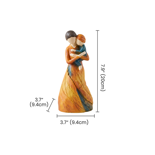 mother child figurine dimensions