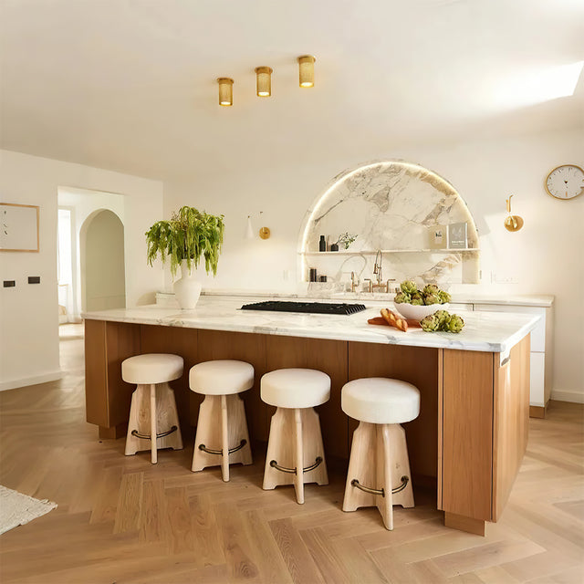 nordic luxury ceramic white large textured fruit bowl in the dining room