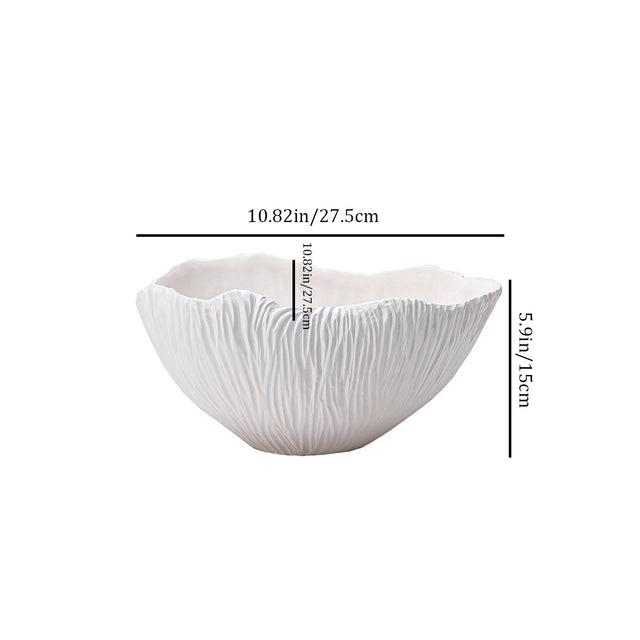 nordic luxury ceramic white large textured fruit bowl size chart
