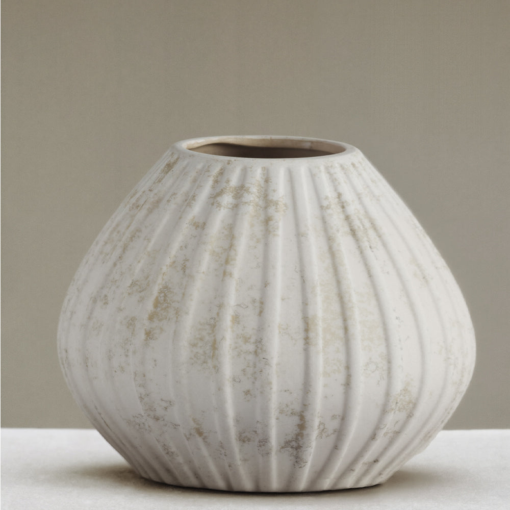 off white ceramic flower vase details