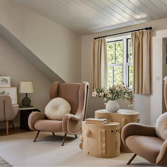 off white ceramic flower vase in the bedroom