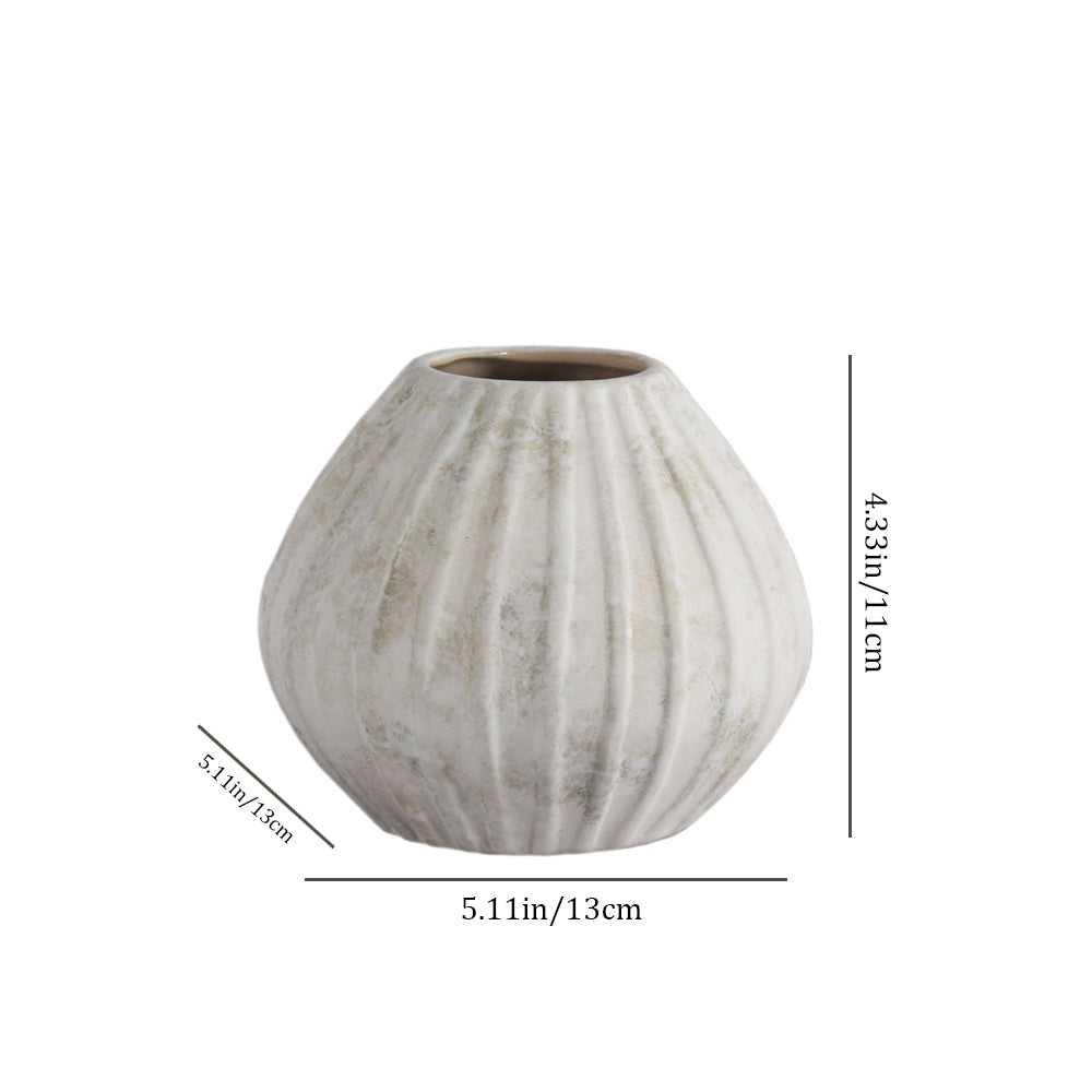 off white ceramic flower vase size chart