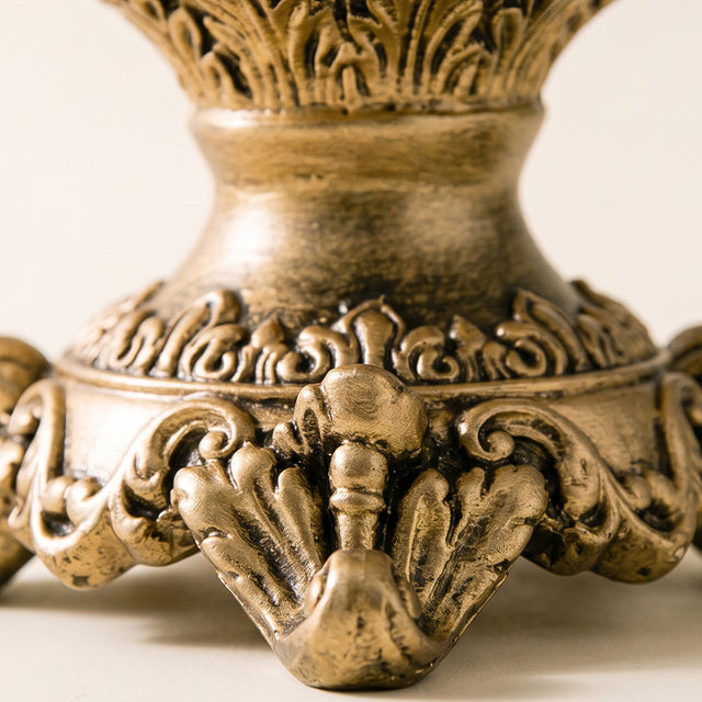 ornate gold base close up