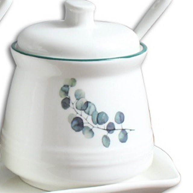 plant ceramic condiment set details
