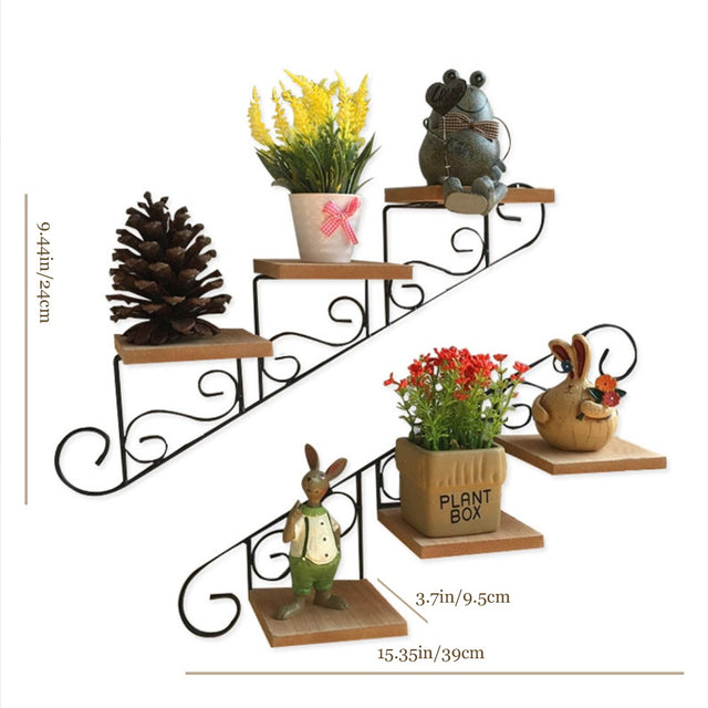 plant holder wall shelf size chart