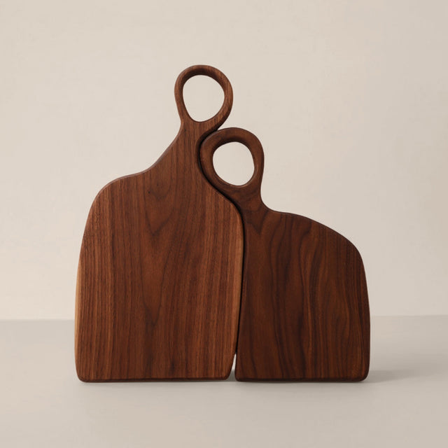 premium black walnut couple's cutting boards