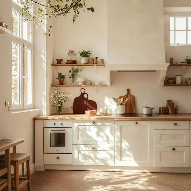 premium black walnut couple's cutting boards in the kitchen