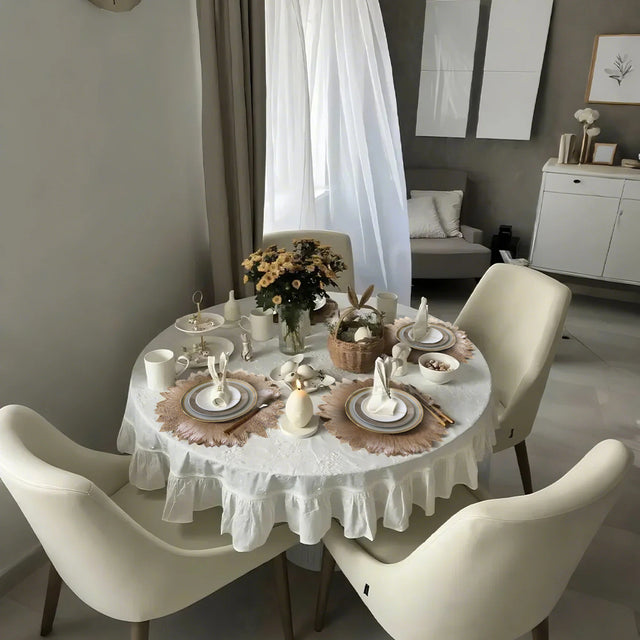 pvc table mat on the dining table