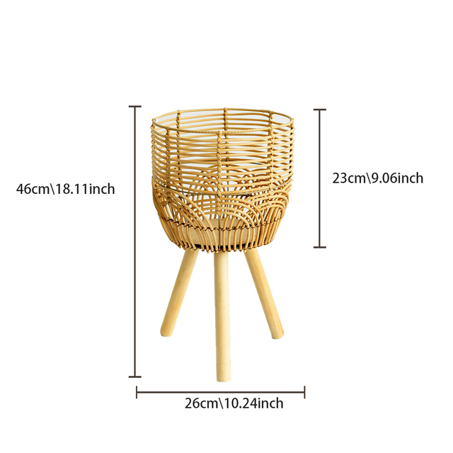 rattan plant stand medium