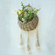 rattan woven bird's nest shaped hanging basket