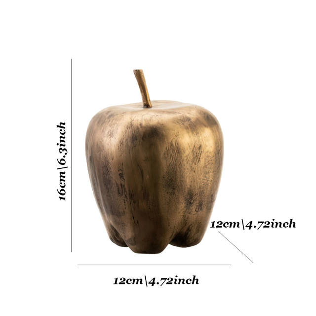 resin apple shaped decorative ornament size chart
