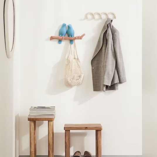 resin bird decorative wall hook hanging the bag