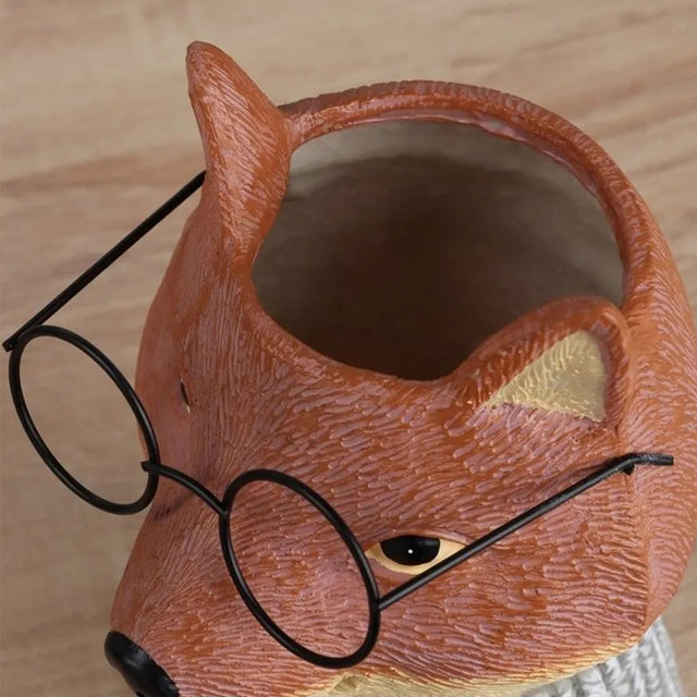 resin brown animal planter decorative vase details