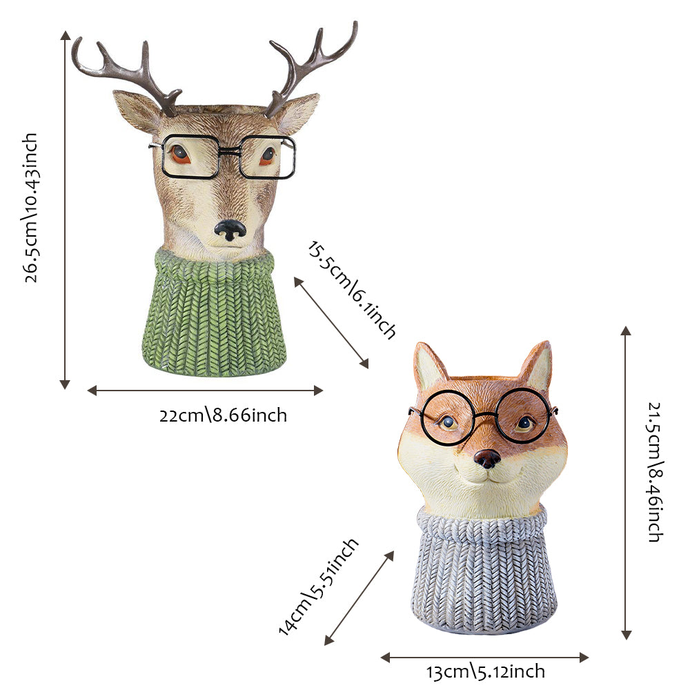 resin brown animal planter decorative vase size chart