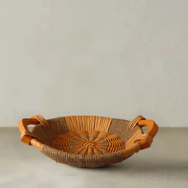 retro home rattan storage basket