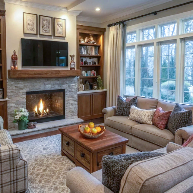 retro home rattan storage basket with fruits