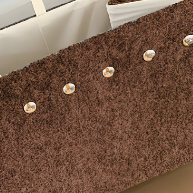 rivet accent foldable storage bin with lid details