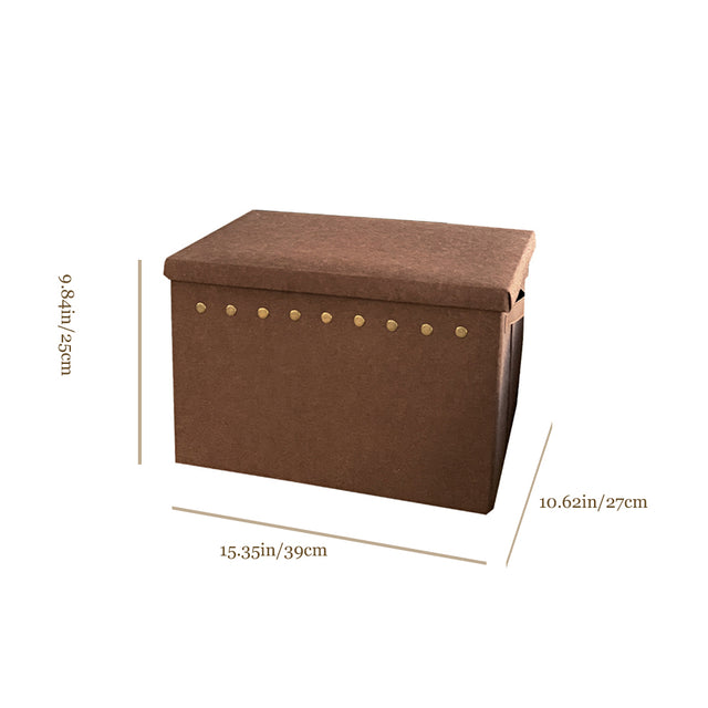 rivet accent foldable storage bin with lid size chart