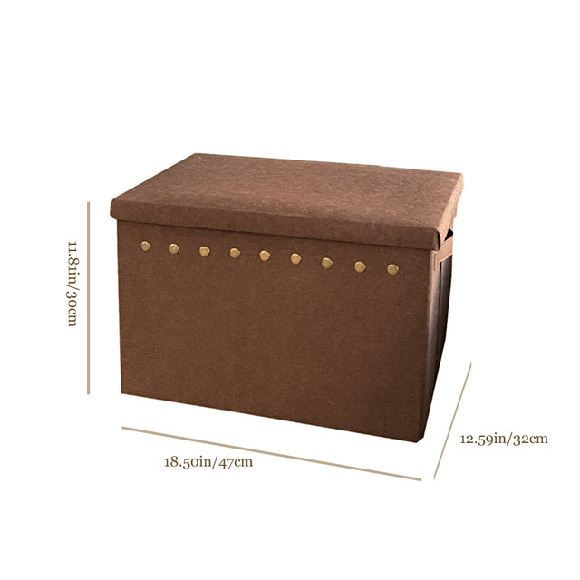rivet accent foldable storage bin with lid size chart
