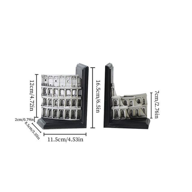roman arena triumphal arch resin bookends size chart