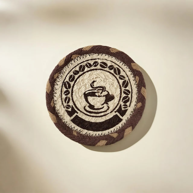 round jute woven table coaster