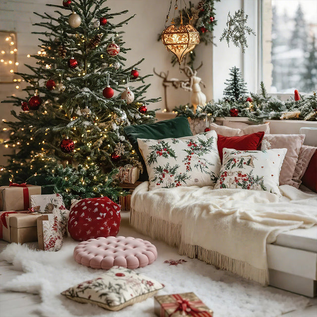 round thickened biscuit seat cushion beside sofa