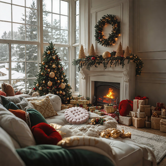 round thickened biscuit seat cushion in living room