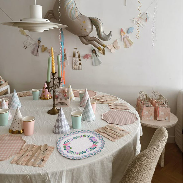 rustic floral woven oval placemat for parties