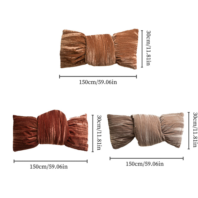 sateen finish bow shaped throw pillow size chart