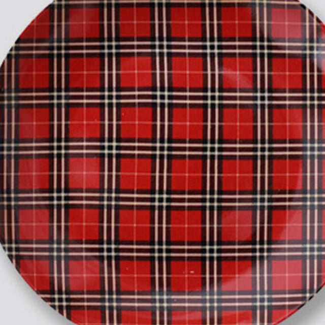 scandinavian deer ceramic wall plate details