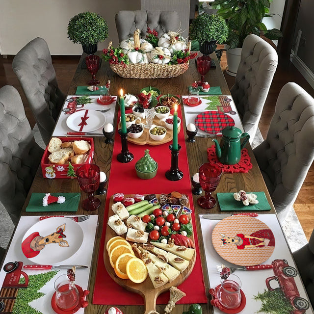 scandinavian deer ceramic wall plate in the dinning room