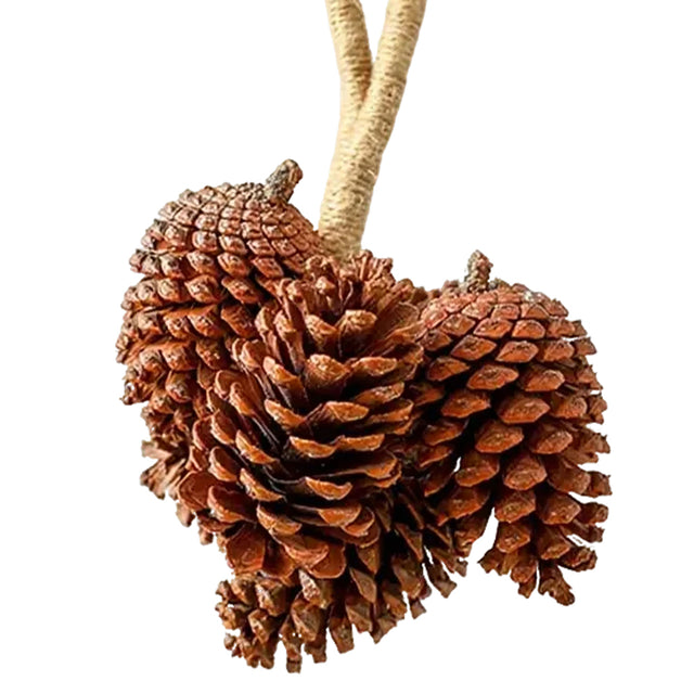 scandinavian pinecone wall decor details