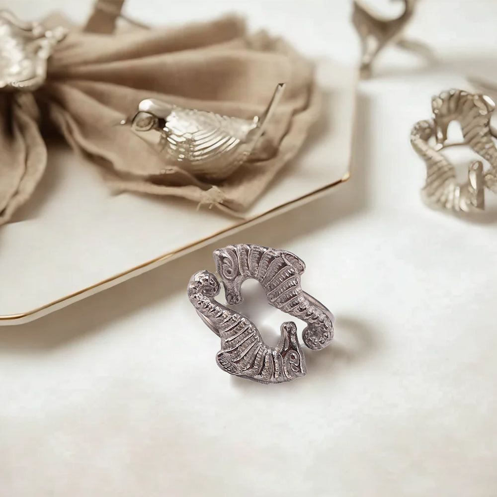 seahorse napkin ring holder details