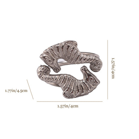 seahorse napkin ring holder size chart