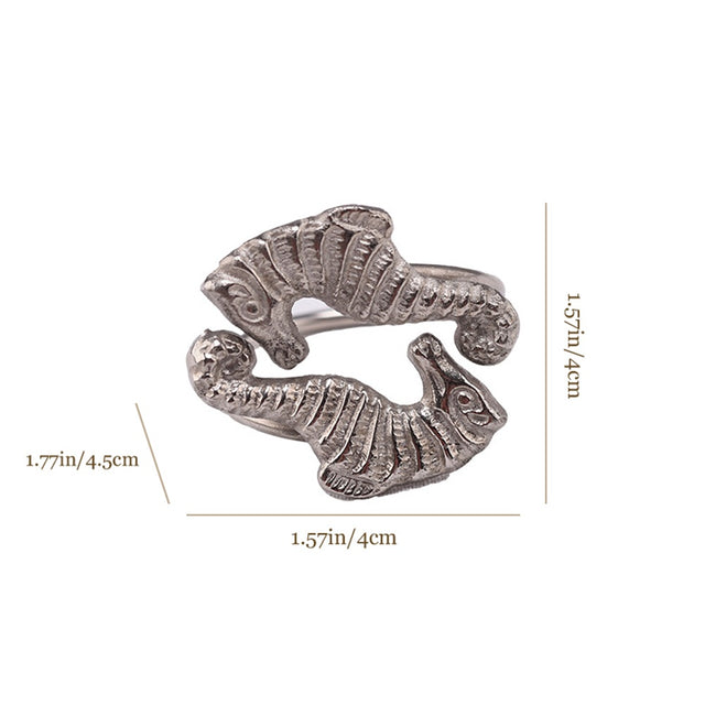 seahorse napkin ring holder size chart