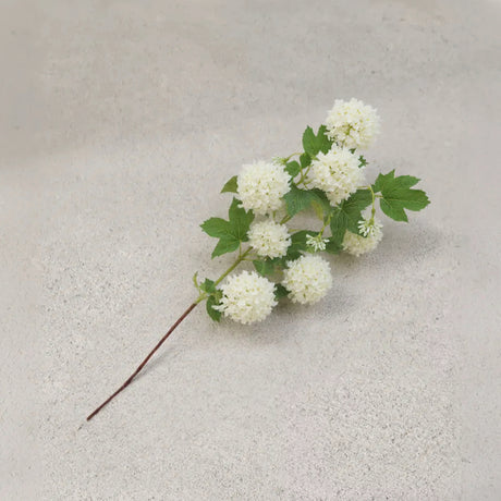 silk white artificial snowball flower