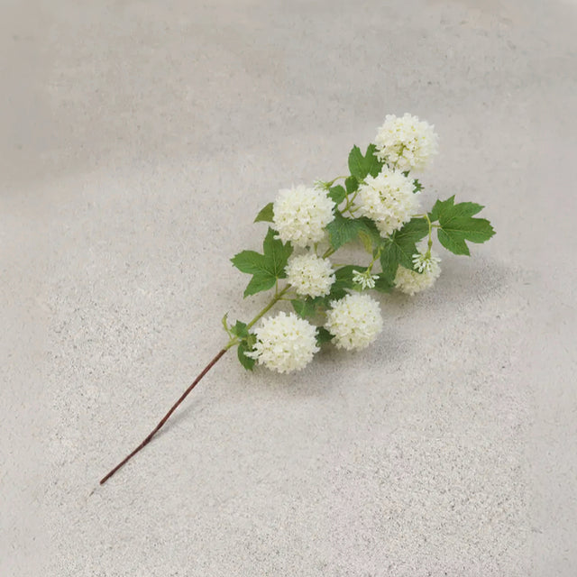 silk white artificial snowball flower
