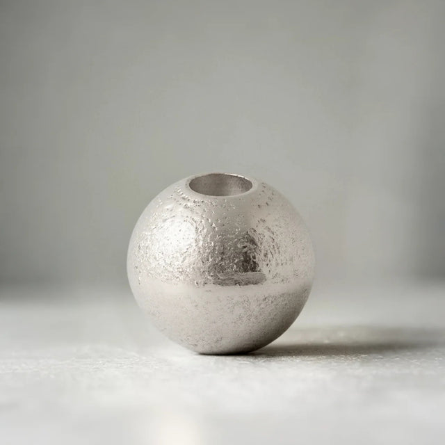 silver ball candle holder