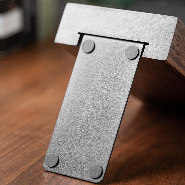 simple thickened wooden bookends set of 2 details