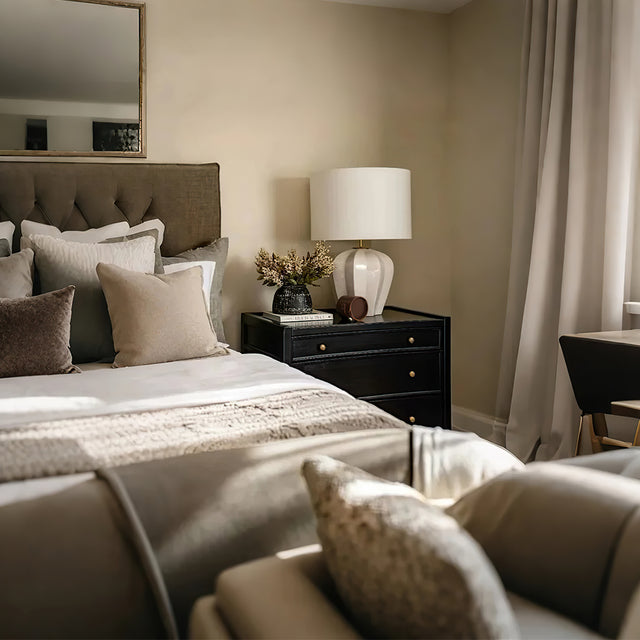 single watch roll travel case on the nightstand