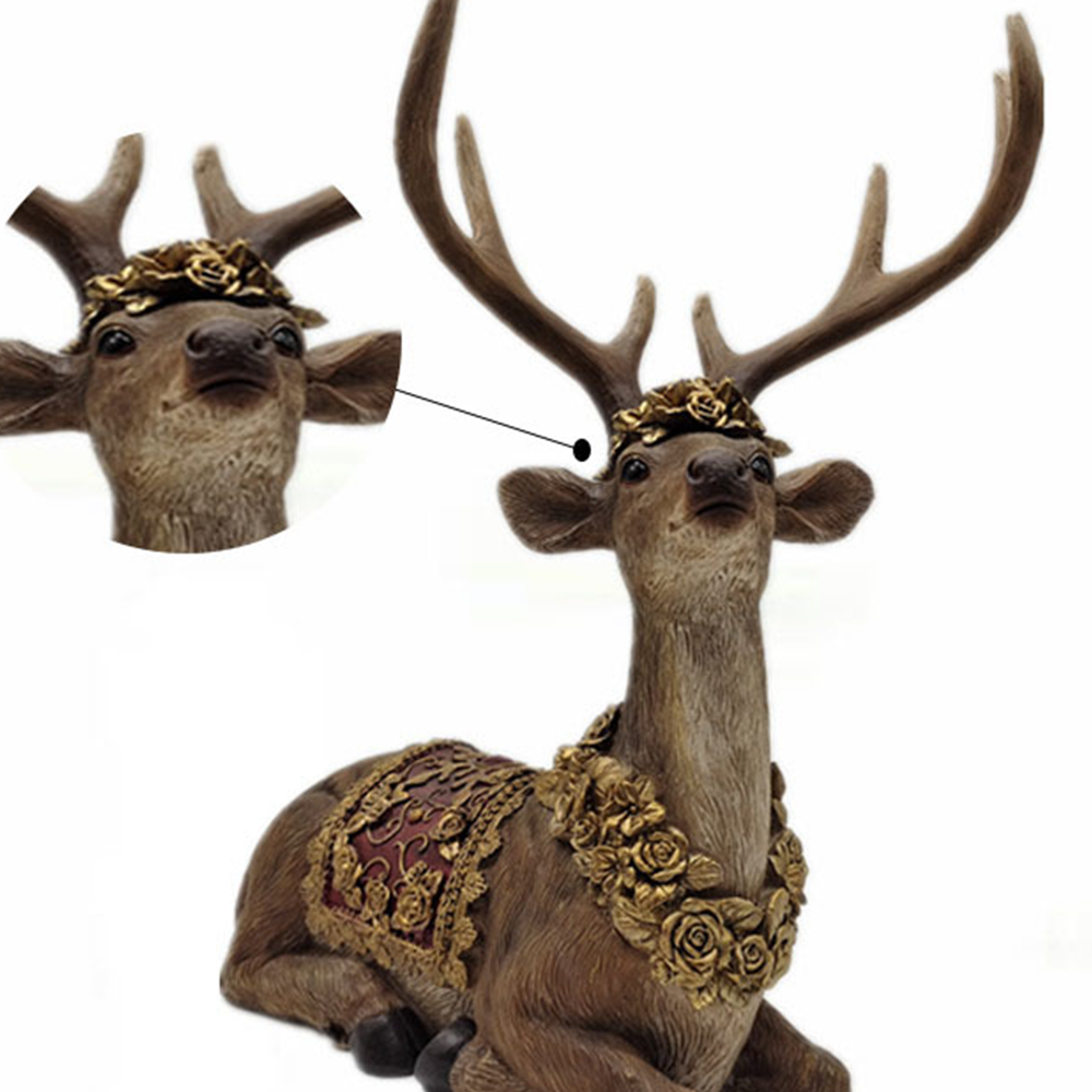 sitting deer figurine details