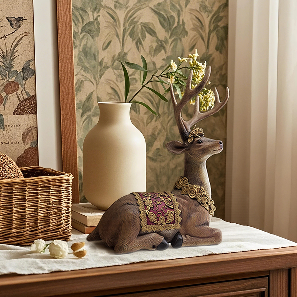 sitting deer figurine on the table
