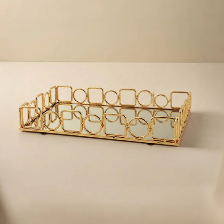 small gold metal decorative tray
