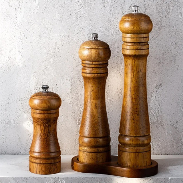 small medium large pepper grinder manual control