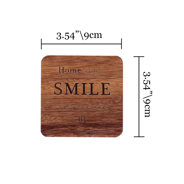 square smile wood coaster size chart