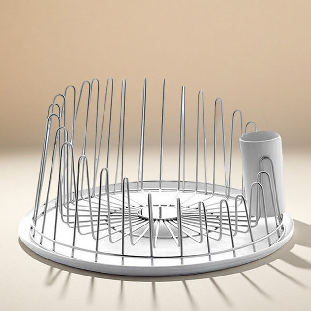stainless steel dish drying rack with tray details