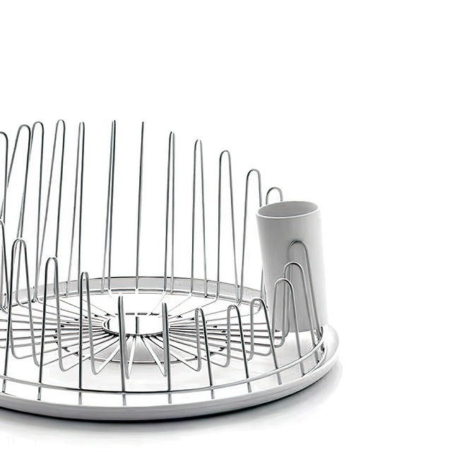 stainless steel dish drying rack with tray details